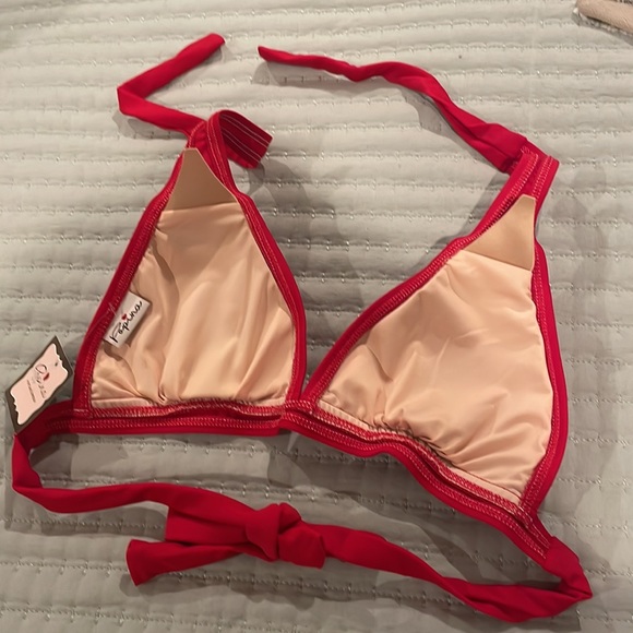 Red Frieda Halter Top - Picture 2 of 5